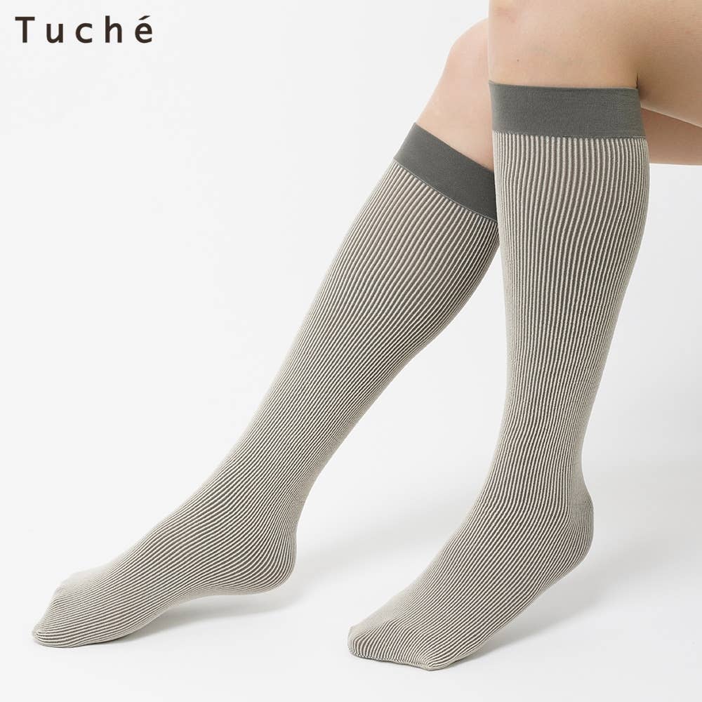 3WAYハイソックス丈(バイカラーリブ)【SALE】